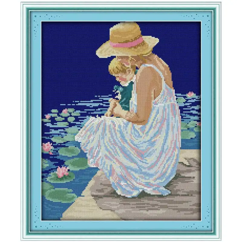 Набор для вышивки крестом Мама и сын 11CT 14CT|cross stitch 11ct|counted cross stitchcross |