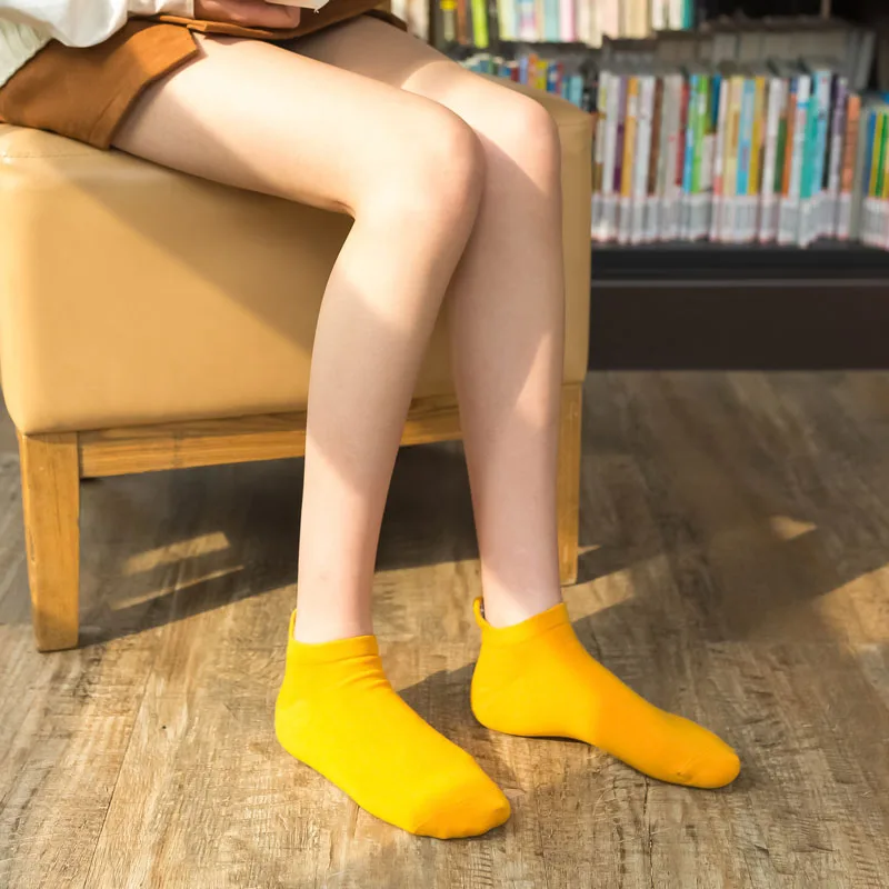 20Pairs/Lot Women Cotton Socks Face Smile Summer Fun Sugar Color Cute Cartoon Wholesale Embroidery Short Solid Casual Ankle Boat