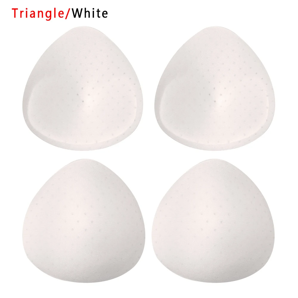 triangle - white 1 пара, женское летнее сексуальное бикини со съемными чашечками для бюстгальтера, чашечки для бикини, поролоновые чашечки для груди, пуш-ап, для купального костюма - Цвет: triangle - white