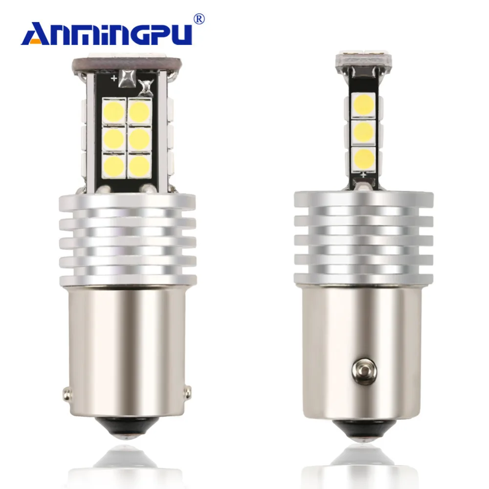 ANMINGPU 2 шт. сигнальная лампа P21W Ba15s светодиодный 24 3030SMD лампы для автомобильных фар