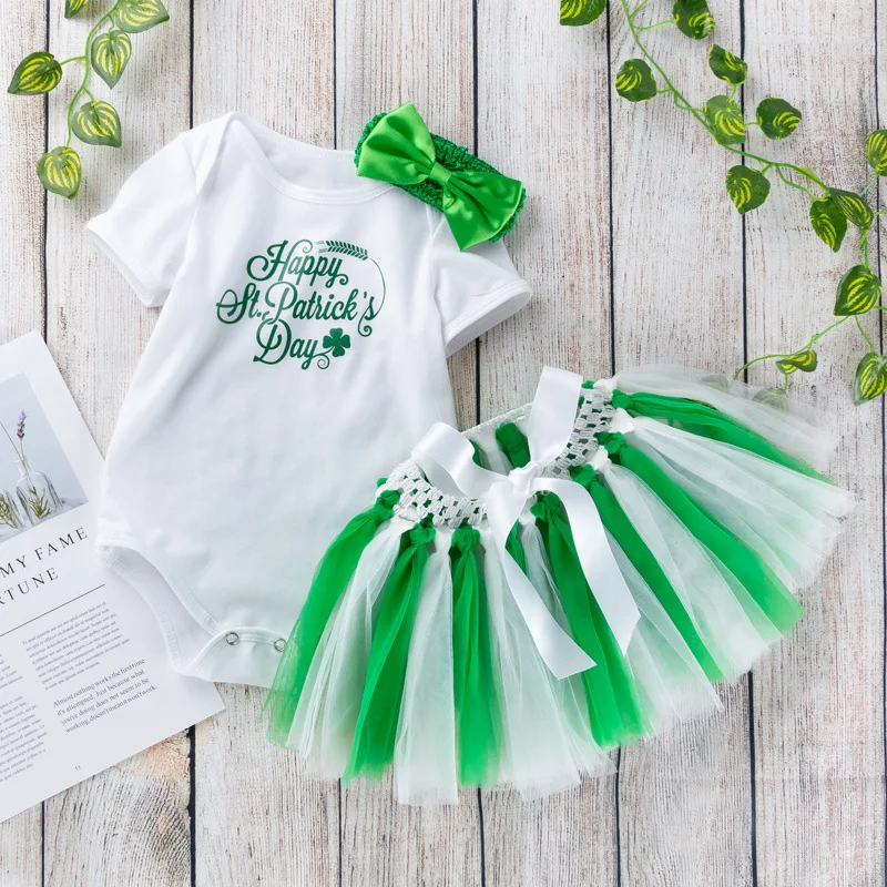 Комплект из 3 предметов Одежда для новорожденных маленьких девочек Комбинезон с