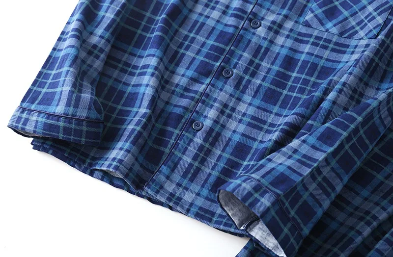 Натуральный хлопок Для мужчин, одежда для мальчиков, Хлопковая пижама, комплект пикантные клетчатые человек Пижамный Длинные штаны 2 шт./компл., одежда для сна, домашняя одежда модная зимняя одежда, одежда для сна