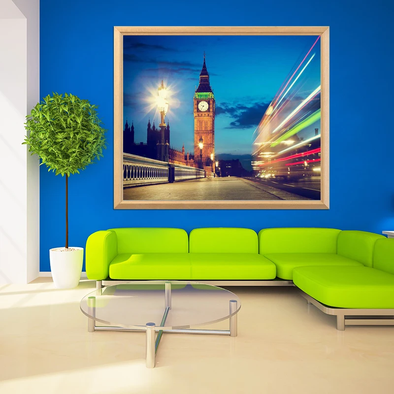 World Famous Scenic Spots &quotBig Ben at night&quot 5D DIY Diamond Painting Square Embroidery Rhinestones Mosaic Decor Picture | Дом и сад