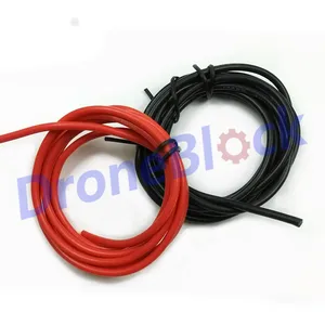 2 метра черный + 2 метра красные силиконовые провод термостойкий мягкий силиконовый силикагель провод кабель 20AWG 22AWG 24AWG 26AWG 28AWG 30AWG RC