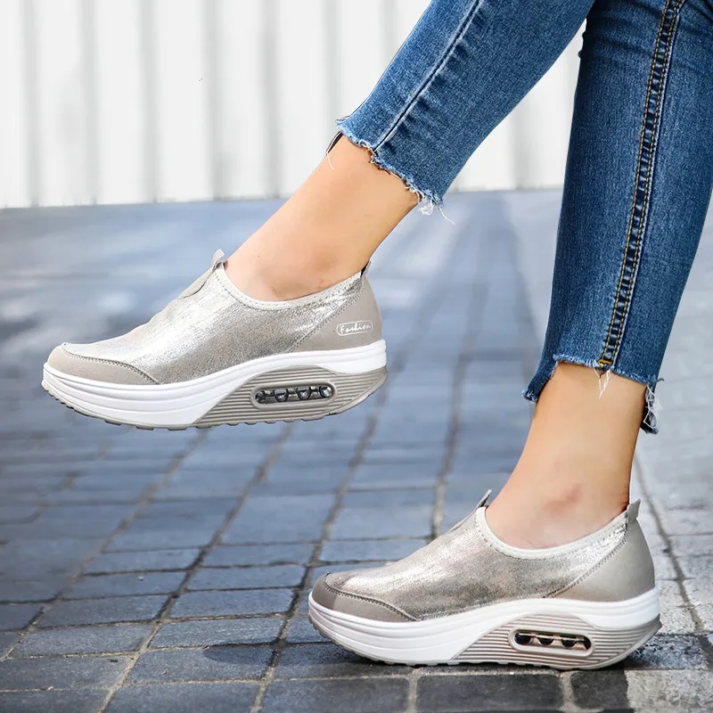 

Dropshipping Woman Flat Platform Shoes Loafers Fashion Women Slip on Shallow Swing Casual Shoes Women Flats Zapatos De Mujer