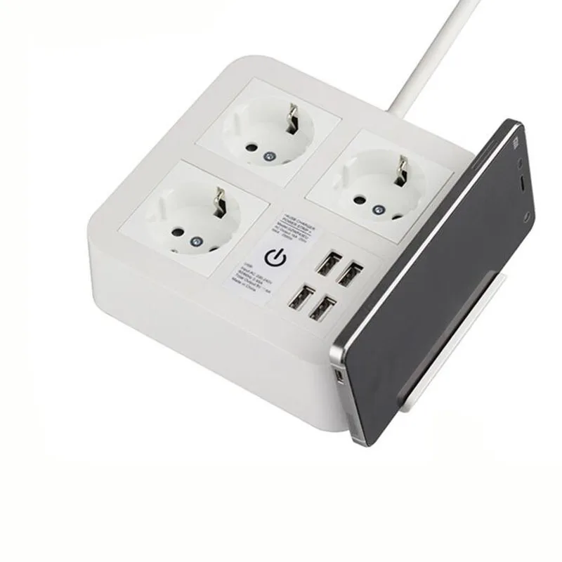 USB штепсельная вилка Настольный Электрический удлинитель розетки 3 ЕС розетка