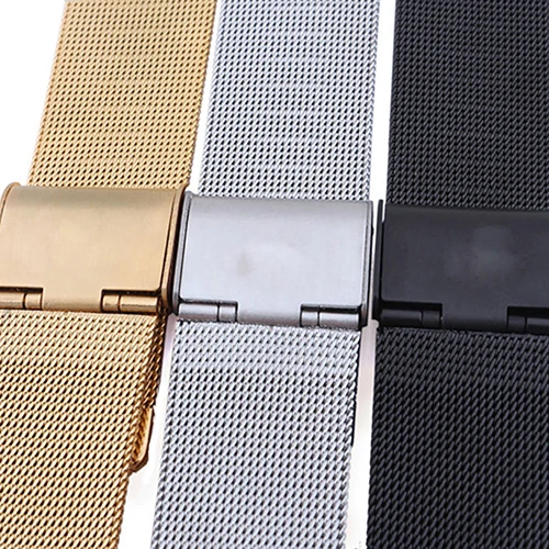 Ремешок для браслета из нержавеющей стали сменный сетчатый ремешок наручных часов 18 20 22 24 мм|Ремешки часов| |