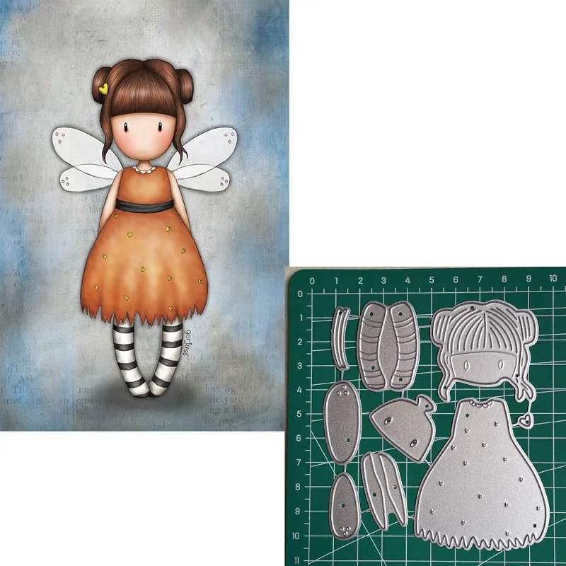 Металлические Вырубные штампы маленькая кукла Стрекоза 2019 Скрапбукинг