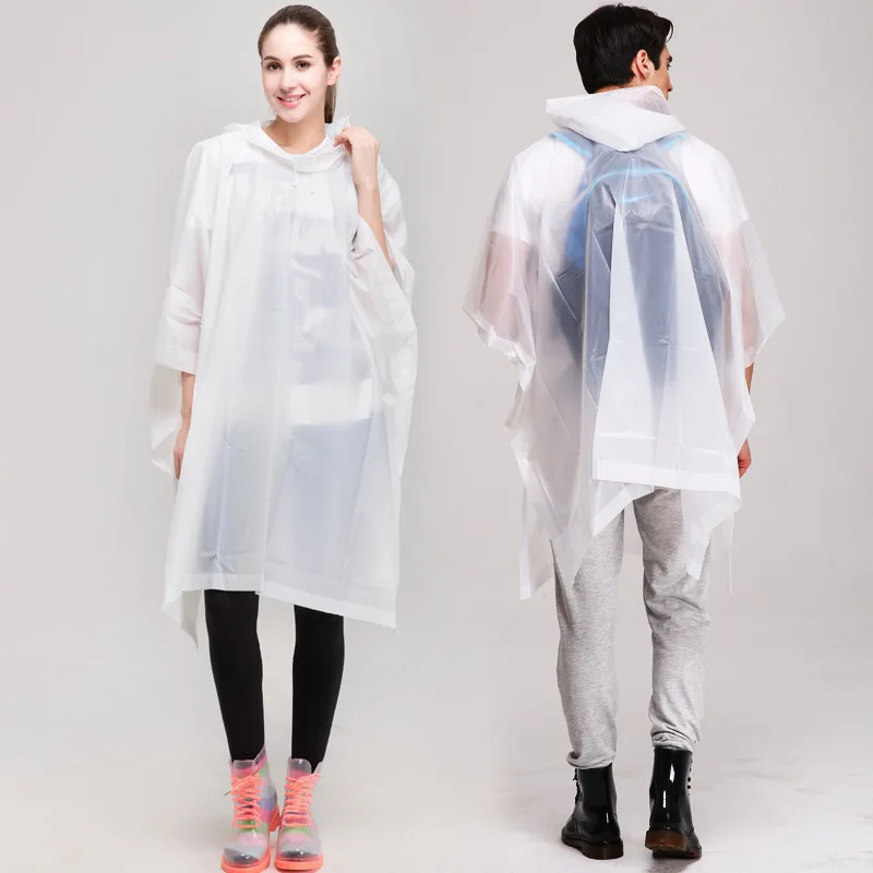 2016 NEW Safety Raincoat With Hood For Men And Women Outdoor Rainwear Waterproof Poncho Over Knee Length Rain Coat | Дом и сад