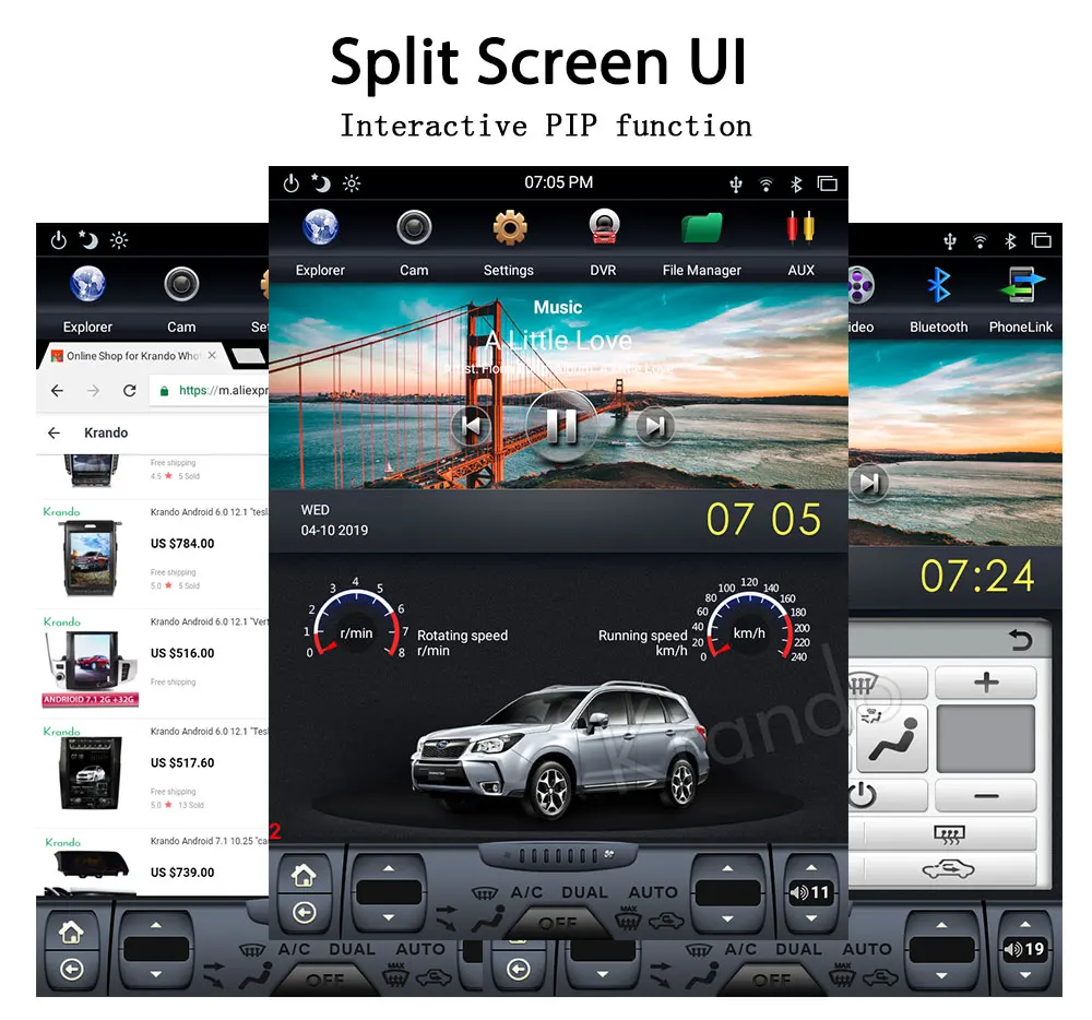 Krando Android 8,1 10," вертикальный экран автомобильный dvd аудио плеер gps для Subaru лес/XV 2012- навигационная мультимедийная система