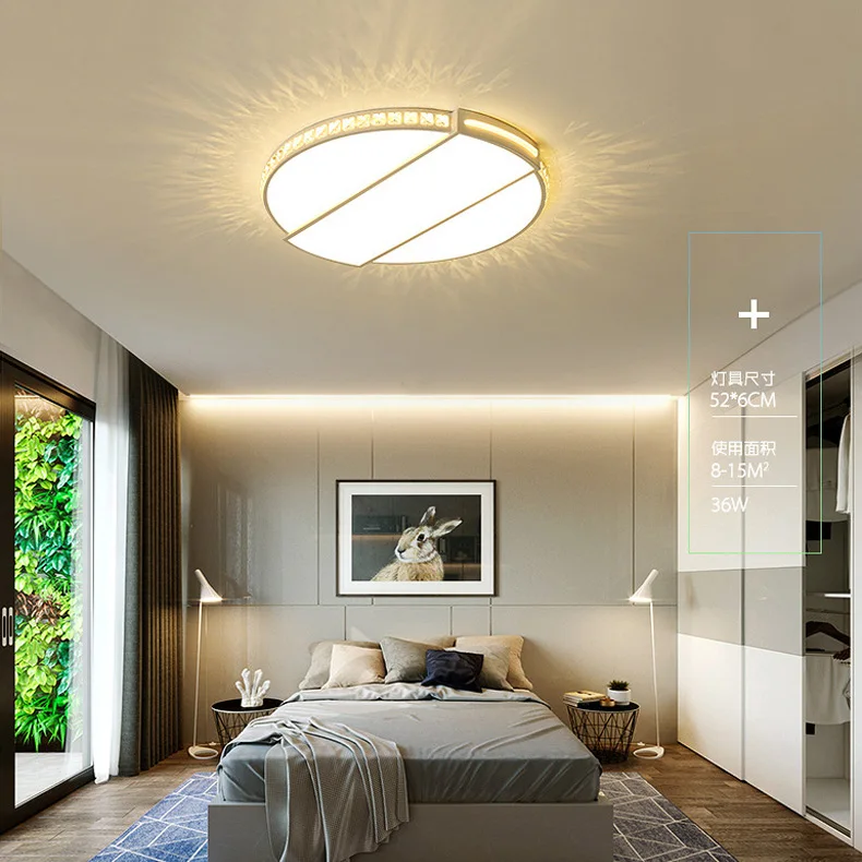 Современный прозрачный Cystal потолочный светильник для помещений круговой