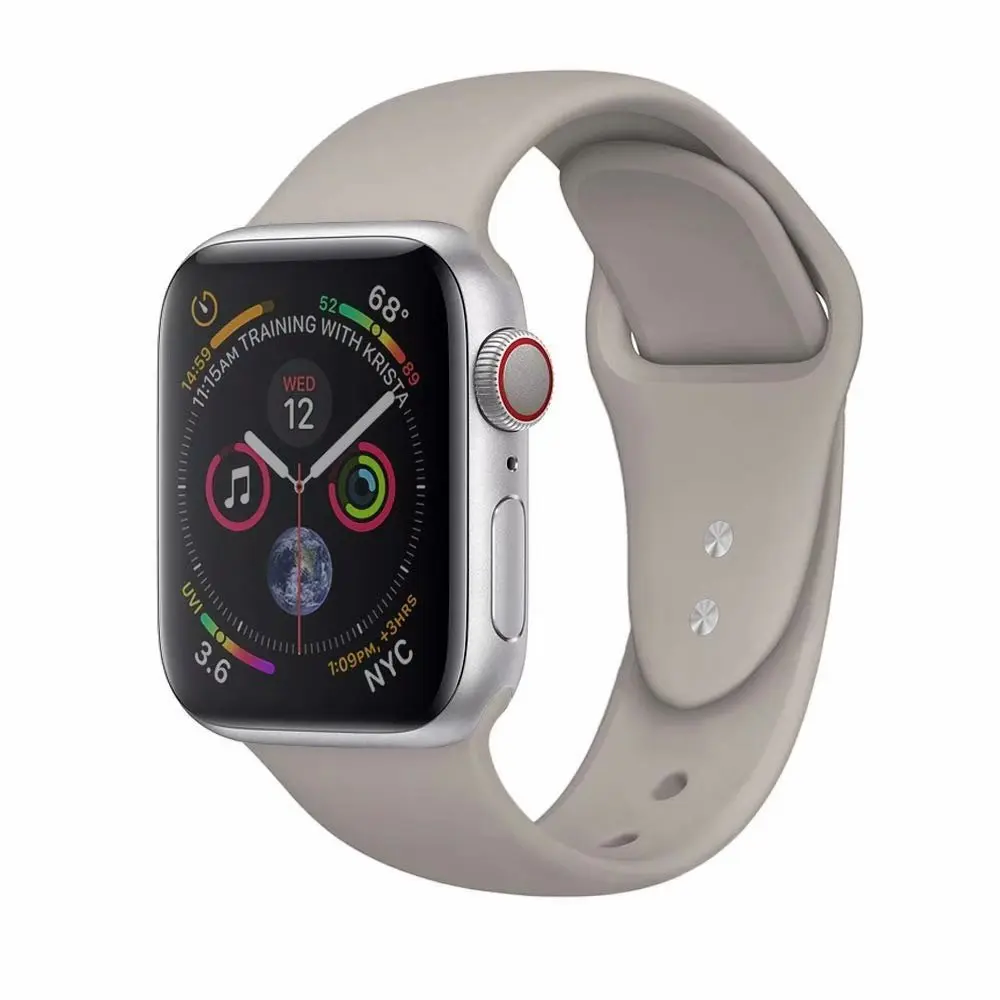 Morandi Для мужчин Цвет силиконовый ремешок для наручных часов Apple Watch Смарт i-Watch 38/40/42/44 мм браслеты 1/2/3/4G браслет