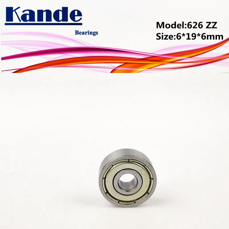Kande подшипники 626 ABEC-1 ZZ ABEC-3 626ZZ ABEC-5 миниатюрный радиальный шарикоподшипник 6x19x6 мм