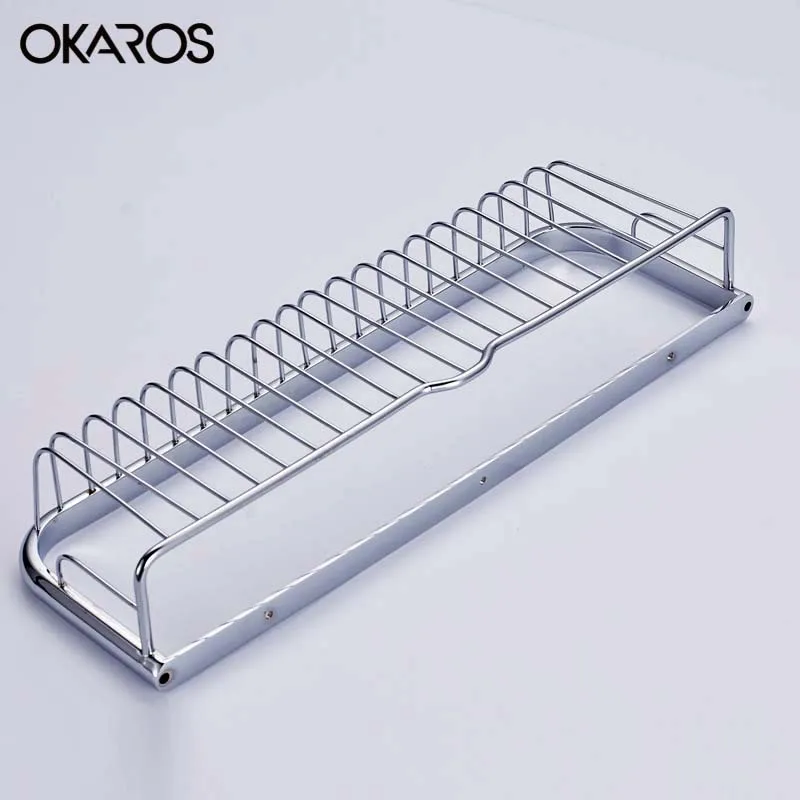 OKAROS (45 см) настенная одноуровневая полка для ванной комнаты полки корзина