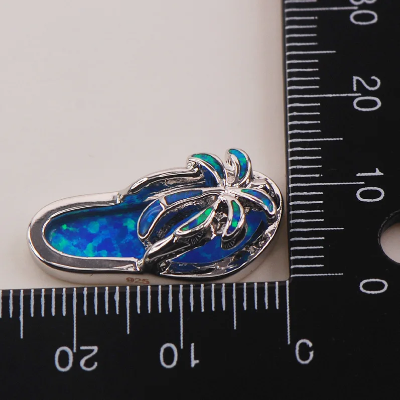 Подвеска из серебра 925 пробы с голубым огненным опалом P151|pendant magnifier|pendant jewellerypendant
