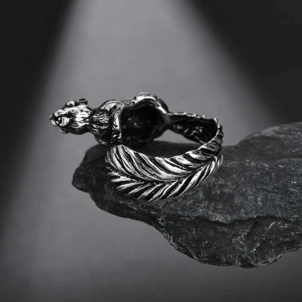 MeMolissa милое кольцо в виде белки животных подарок Ретро стиль серебряный цвет