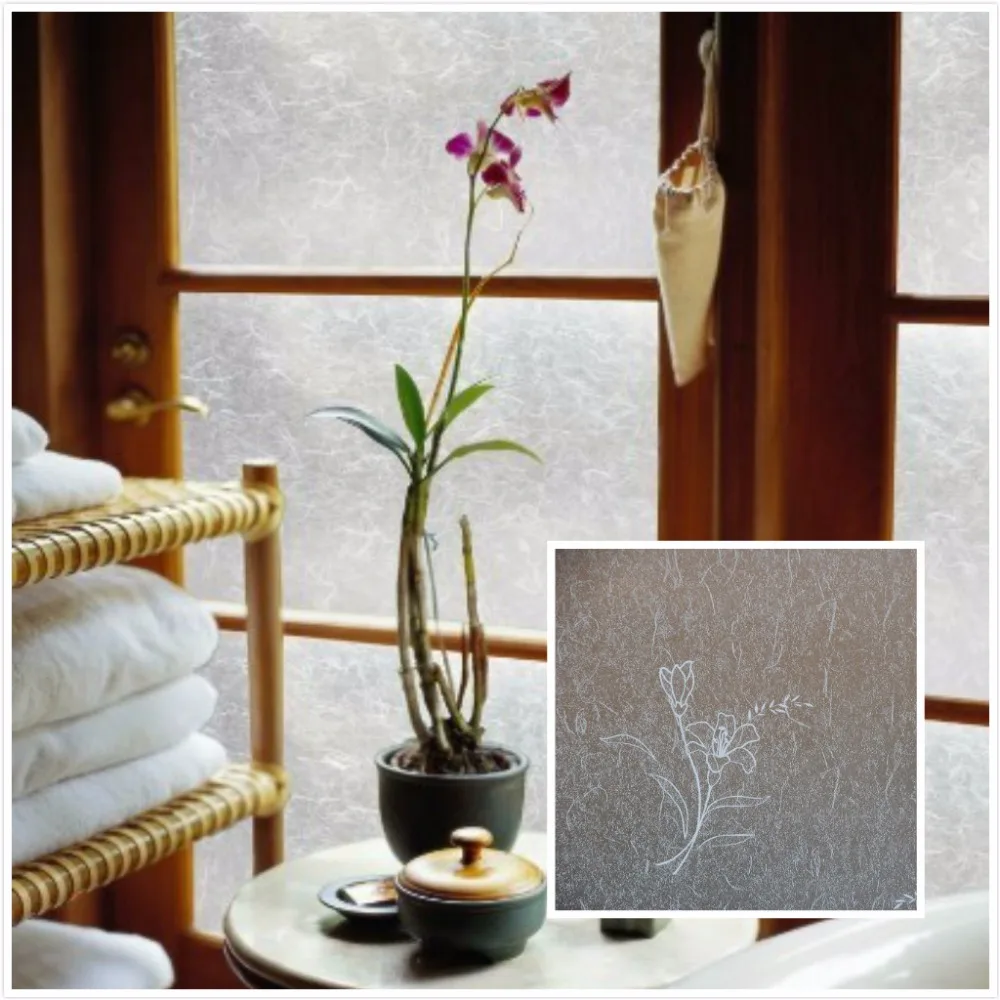 Пленка из ПВХ для оконных стекол самоклеящаяся декоративная матовая оконная