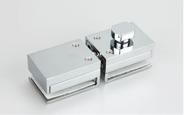 mirror surface0 Двойные стеклянные двери защелки замок 304 из нержавеющей стали, без отверстия, двунаправленная разблокировка бескаркасная стеклянная дверь для домашнего офиса - Цвет: mirror surface0