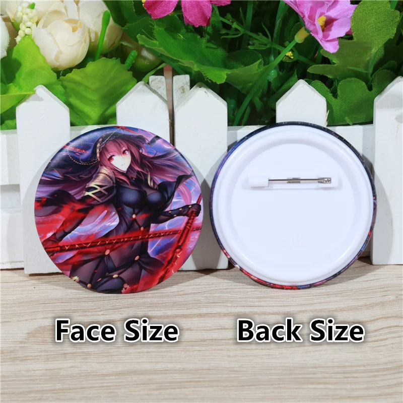FFFPIN 5 8 см значок штифт Fate Grand Order Scathach брошь русский нагрудник аниме монета ткань