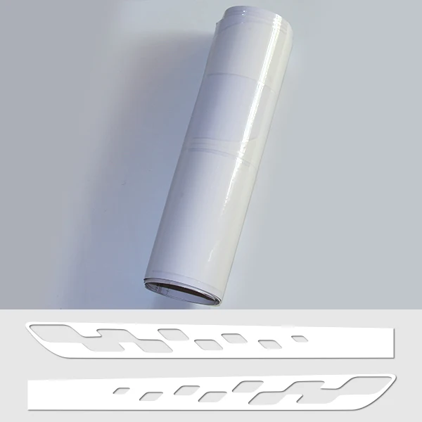 Gloss White 2 шт. Автомобильная дверь боковая полоса юбка наклейка Гоночный флаг Спортивная графика Стайлинг наклейка для Renault Dacia Sandero 2 RS аксессуары - Название цвета: Gloss White