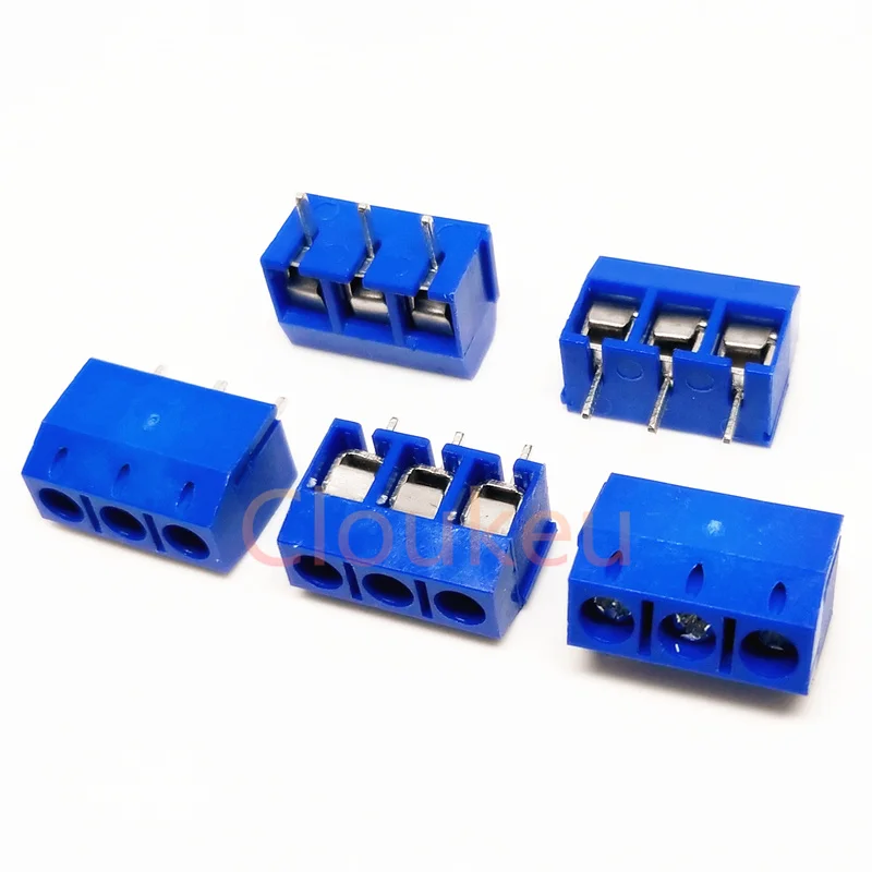 

KF301-3P Connecting terminal KF301 3Pin 5mm PCB terminal Can splice 300V15A 5Pcs