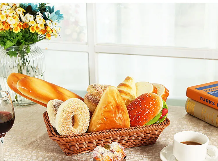 Artificial bread fake food squishy cake Simulation Model Soft PU Bread 1 pcs Fake Cake Bakery Photography props Decor Soft Bread