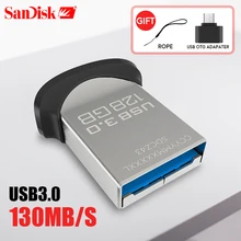 100% SanDisk ULTRA FIT CZ43 USB Flash Drive 64 ГБ флешки 130 м 32 16 оригинальный USB3.0