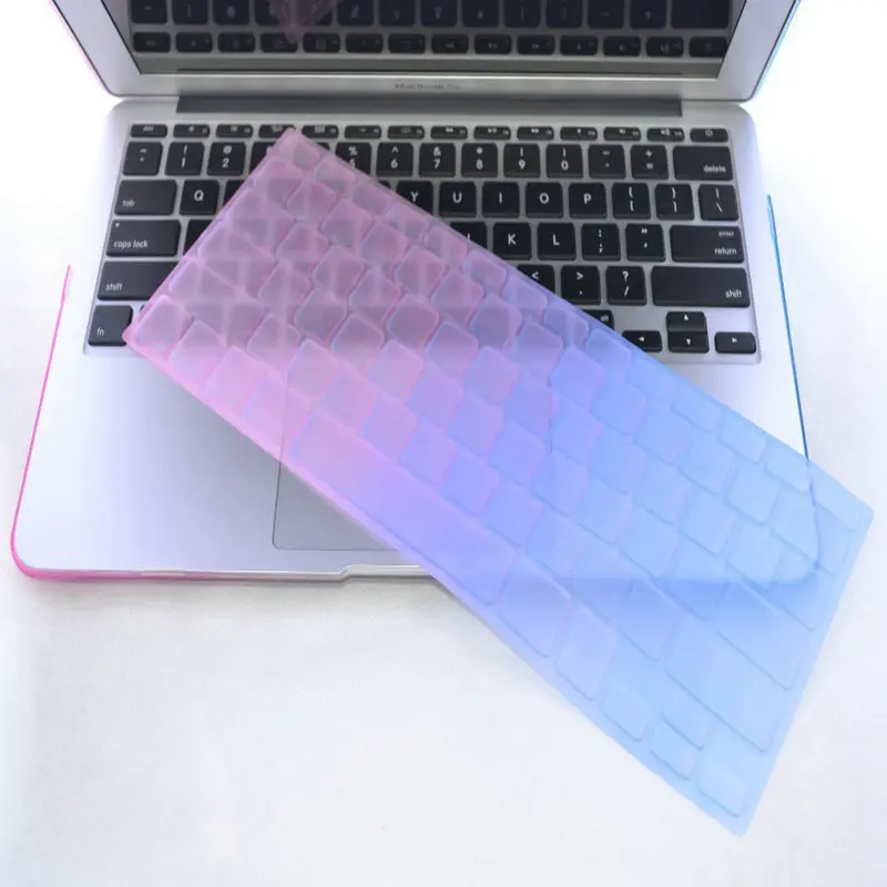 2015 США цвета радуги силиконовый защита для клавиатуры ноутбука пленка Macbook Air Pro