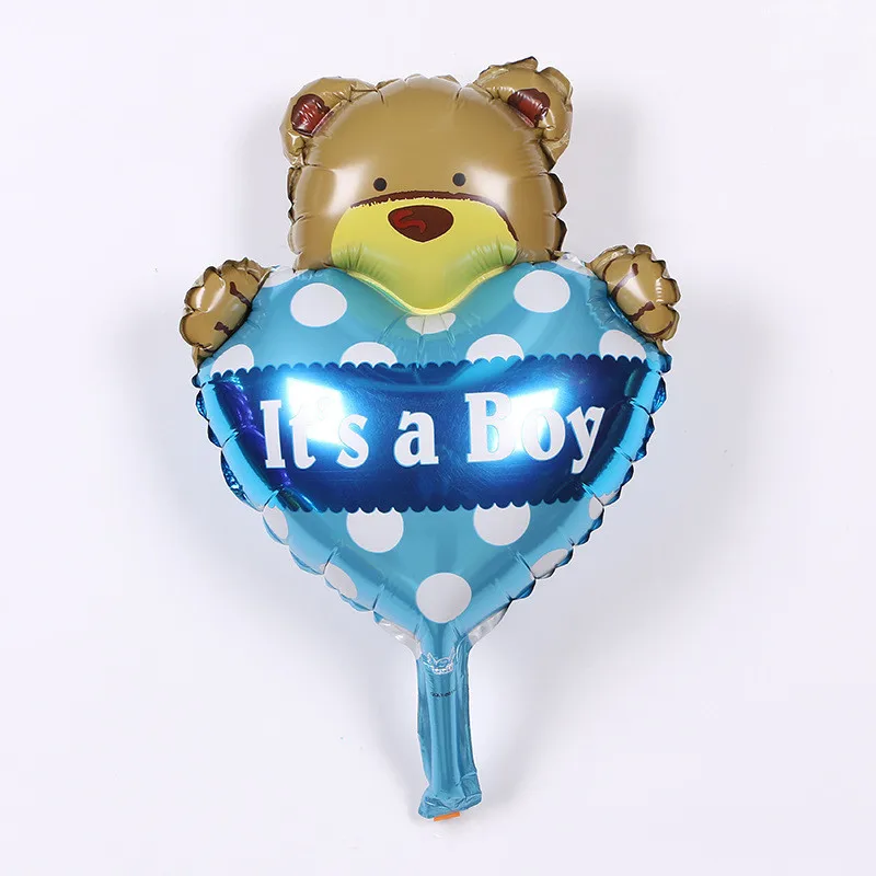 1 шт. фольгированный шар милый медведь с сердцем его мальчик девочка пол