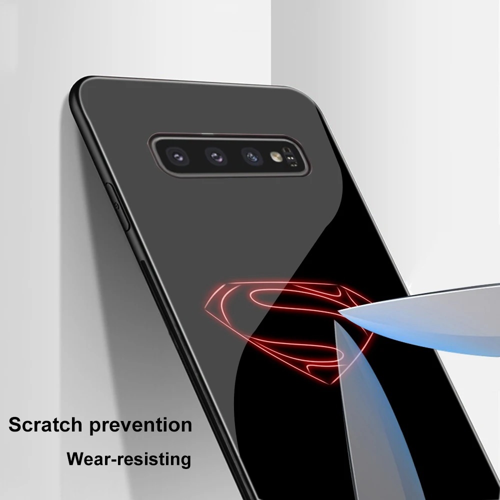 Стекло чехол с принтом Marvel для samsung Galaxy A50 S10 S10e S9 S8 S7 Примечание 10 9 8 A40 A70 A30 A6 A7 A8 A9 J4 J6 J7 плюс Prime чехол Fundas
