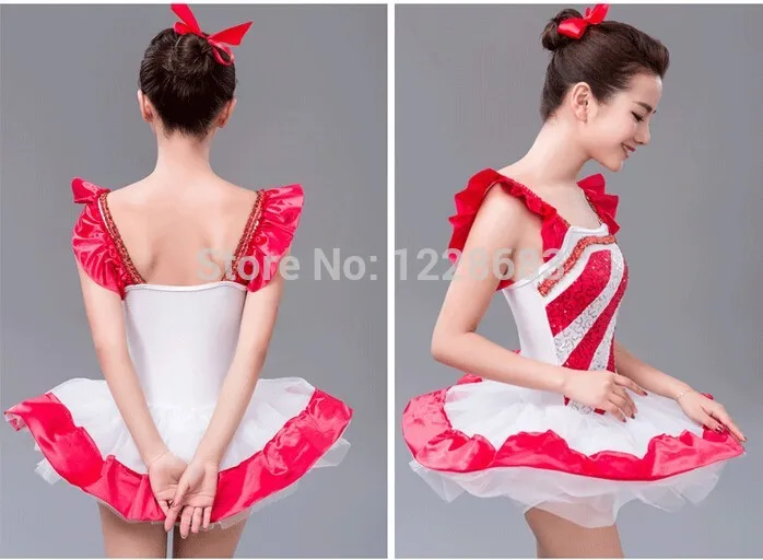 Красная классическая профессиональная балетная пачка для девочек танцевальный