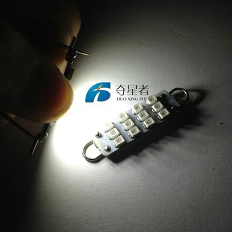 

10 шт. темно-синий/белый 42 мм до 44 мм 12-SMD светодиодный светильник с жесткой петлей гирлянда лампы s для салона автомобиля Светлый купол светил...