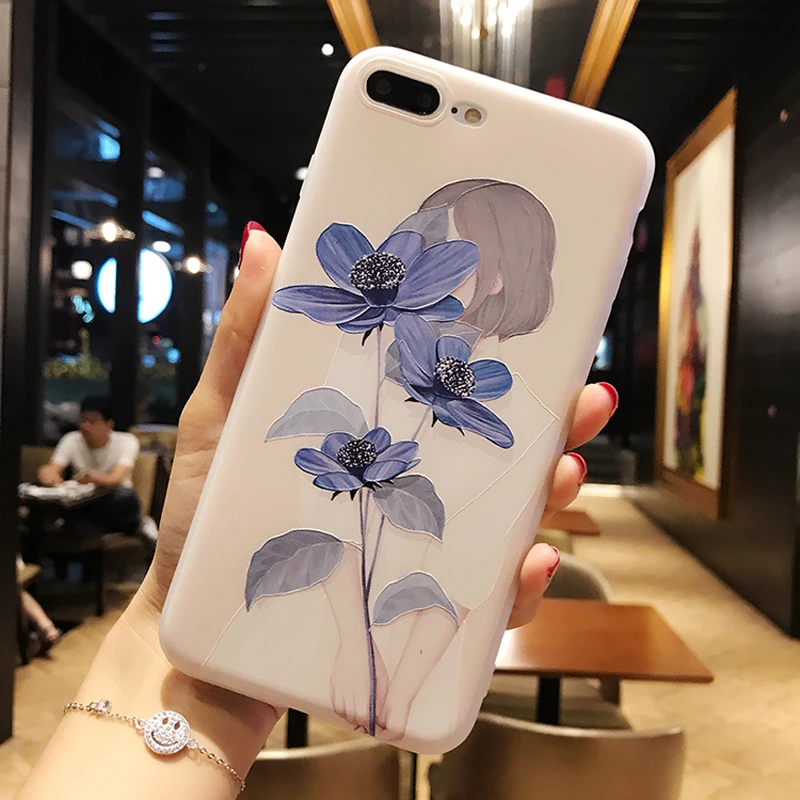 Красивый модный Мягкий чехол из ТПУ для iphone8 7 6 6S PLUS X 5 SE |