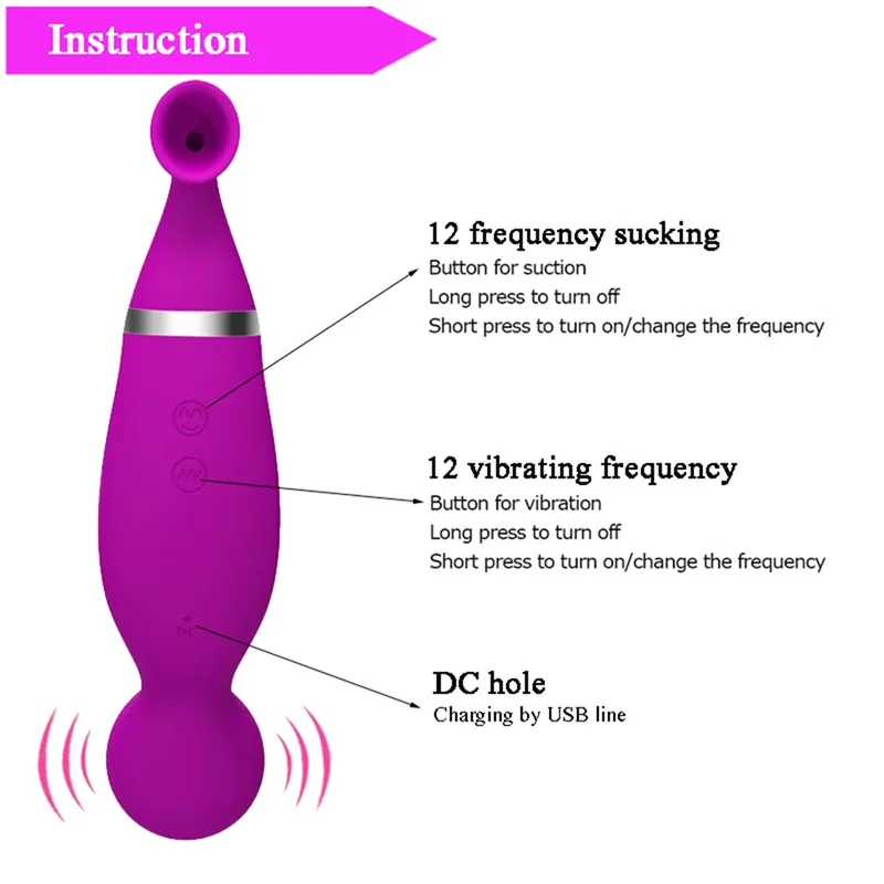12 Скоростей оральный клиторальный вибратор на присоске Женский Стимулятор