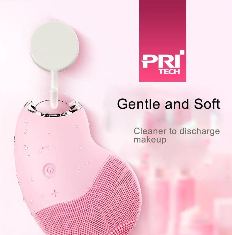 PRITECH USB электрическая Чистящая Щетка массажная мини стиральная машина Водонепроницаемые силиконовые устройства для очищения лица Уход за лицом