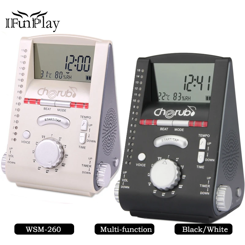 Cherub Piano Mate WSM 260 с многофункциональной фортепианной гитарой метроном часы