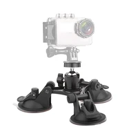 sports camera driving recorder tripod vehicle holder glass sucker expansion module car triangle suction cup adapter mount parts