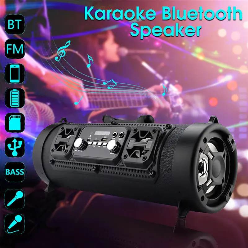 AMTERBEST Портативный на открытом воздухе Bluetooth Динамик Беспроводной сабвуфер