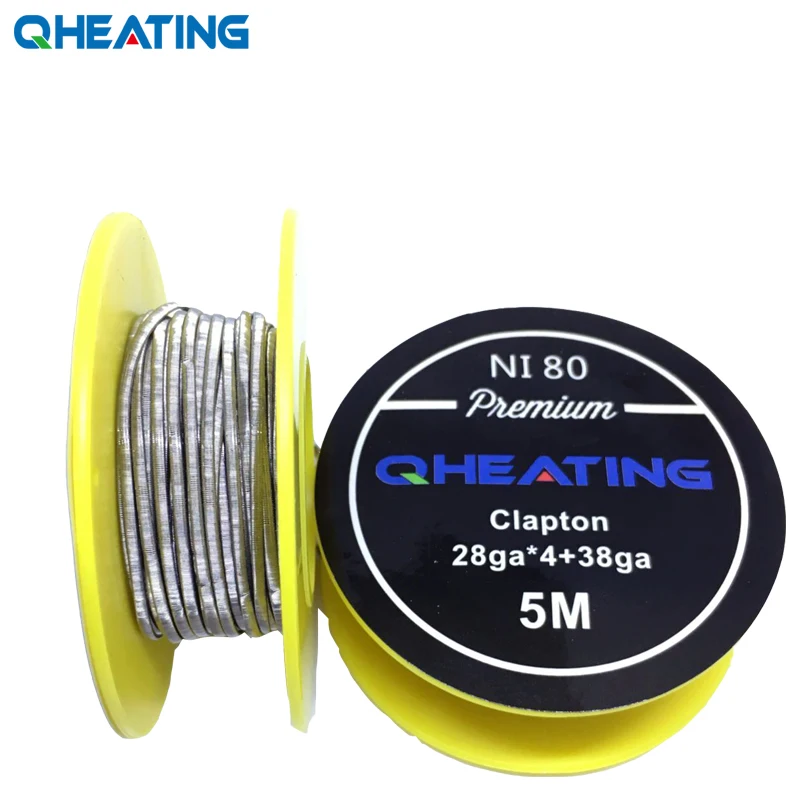 Qнагревательный провод для закрытой обмотки Ni80 clapton 28ga * 4 + 38ga 3 5M катушки RDA RBA