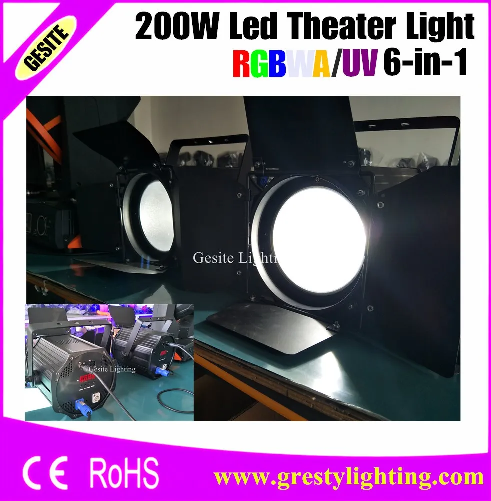 4 шт./лот Par Can с Barn inside RGBWA UV 6в1 dmx контроль 200 Вт сценическое освещение cob|stage light|dmx