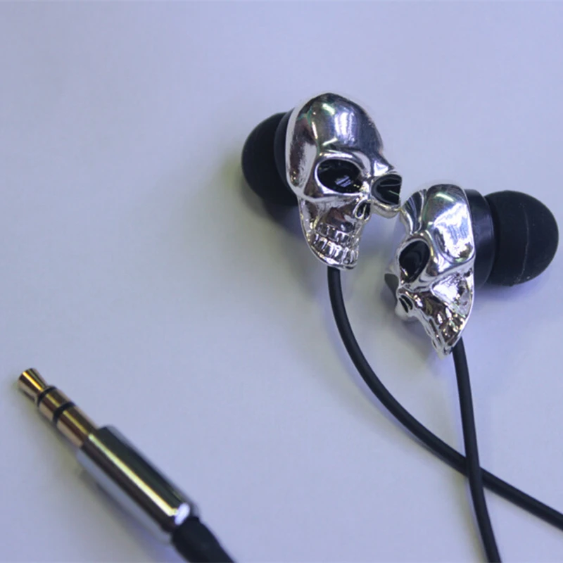 Внутриушные наушники с черепом стерео басами 3 5 мм крючками для прослушивания