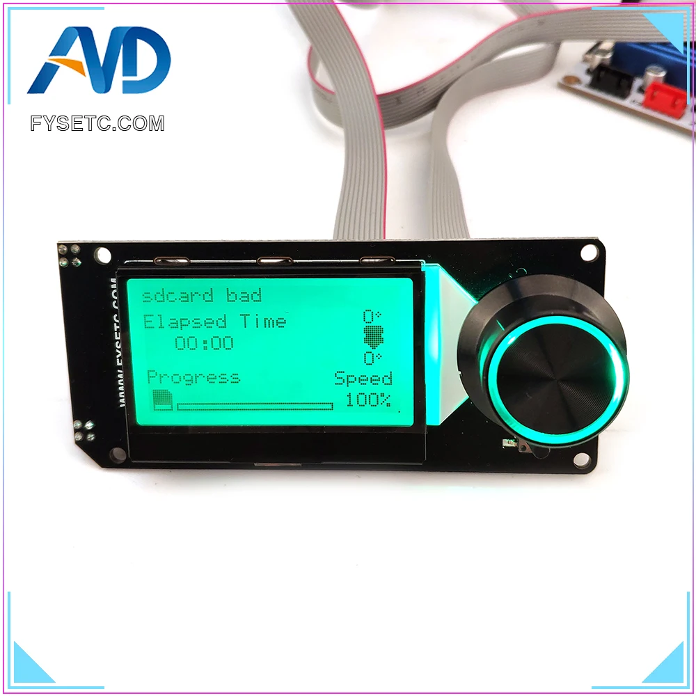 ЖК дисплей типа A mini 12864/V2.1 с подсветкой черный поддержкой SD карты|Детали и