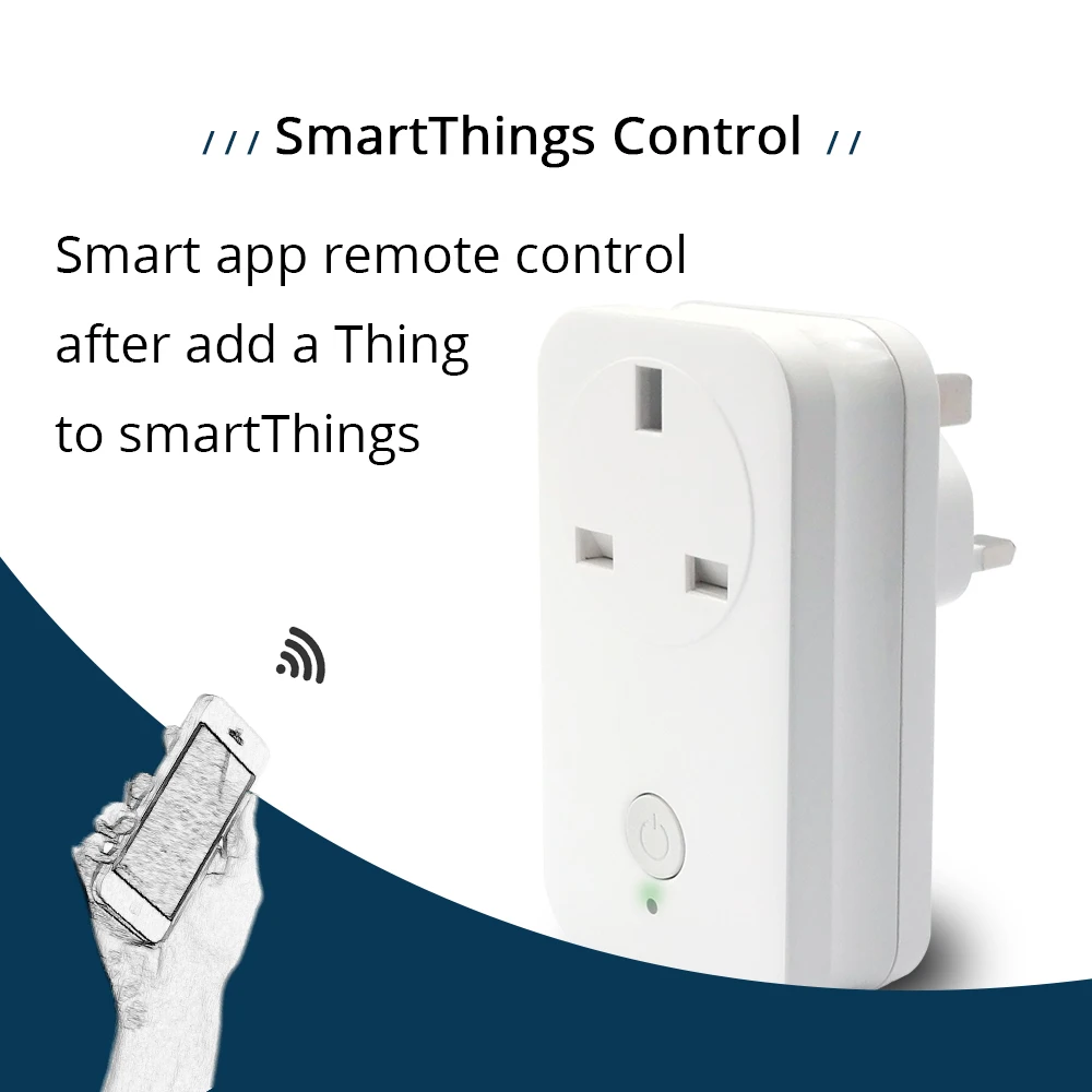 Zigbee 3 0 Великобритания гнездо питания совместимое с SamrtThings Echo Plus смарт гаджет