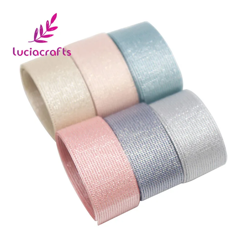 Lucia crafts 25/38 мм Grosgrain ленты Свадебные/вечерние/упаковка материалы ручной работы 5y/6