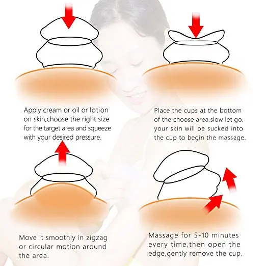 

Professional Silicone Cup Therapy Set Suction Cups Body Face Massage Cup Cups Muscle Relaxation Anti-Cellulite Cup