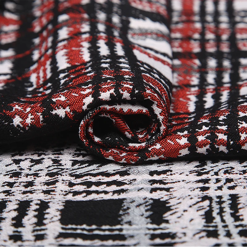 Новая окрашенная модная жаккардовая хлопковая ткань Высококачественная платье