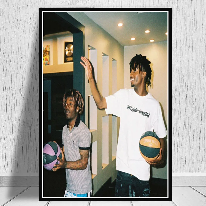 Печать плакатов Художественная Картина на холсте Lil Uzi Vert Luv Is Rage Rapper хип-хоп музыкальный альбом звезда настенные картины гостиная домашний декор - Цвет: Коричневый
