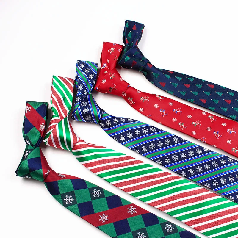 

Christmas Tie Silk Jacquard 7.5cm Christmas Theme Neckties Men's Necktie Neckcloth Neckwear