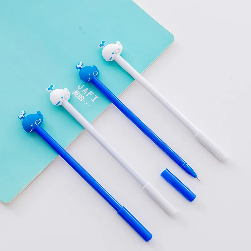 

4pc/lot Creative sea blue whale Gel ink pen/creative cartoon student office school water pen / signature pen/children gift