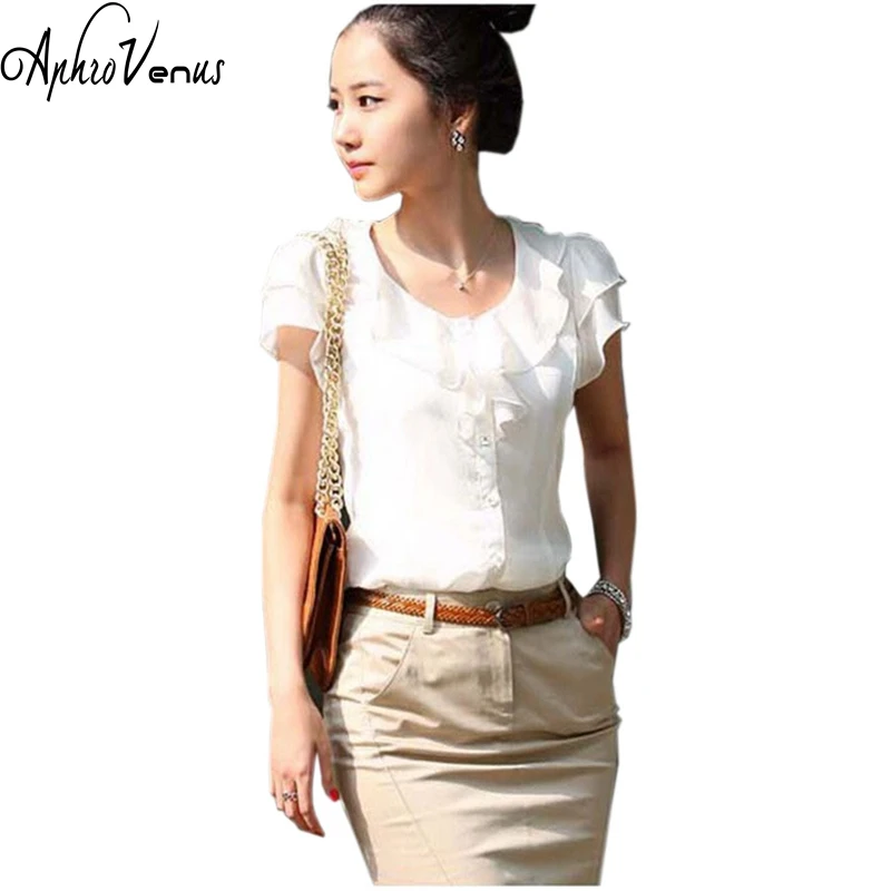 2018 Летние Стильные брендовые Новые повседневные тонкие шифоновые блузки с